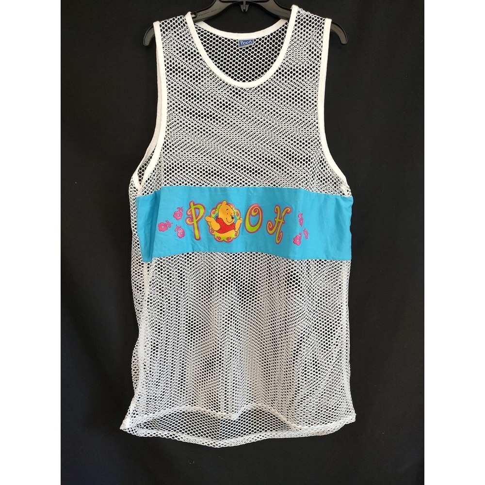 90's Vintage Disney Winnie The Pooh Dress Cover Up Summer Pool Beach Retro R O/S - Picture 6 of 7
